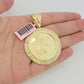 Real 14k Gold 1947 Mexican Centenario 50 Gold Pesos Copy Coin With Bezel Pendant