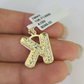 10k Gold Initial K Charm Rope Chain 16"-26" 2.5mm SET Necklace Alphabet Pendant
