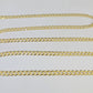 Real 18kt Cuban Curb Chain Necklace 3mm 22 Inch Yellow Gold Men Women SOLID