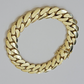 Real 10k Gold Bracelet 14mm Royal Miami Cuban Link 9 inch Men's 10kt Yellow Gold