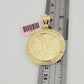 Real 14k Gold 1947 Mexican Centenario 50 Gold Pesos Copy Coin With Bezel Pendant