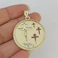 10k Jesus Crucifix Charm Pendant Medallion Religious REAL 10Kt Yellow Gold Real