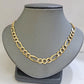 Figaro Link Chain Real 10k Yellow Gold 8mm Necklace 18- 30 Inch Solid Two Tone