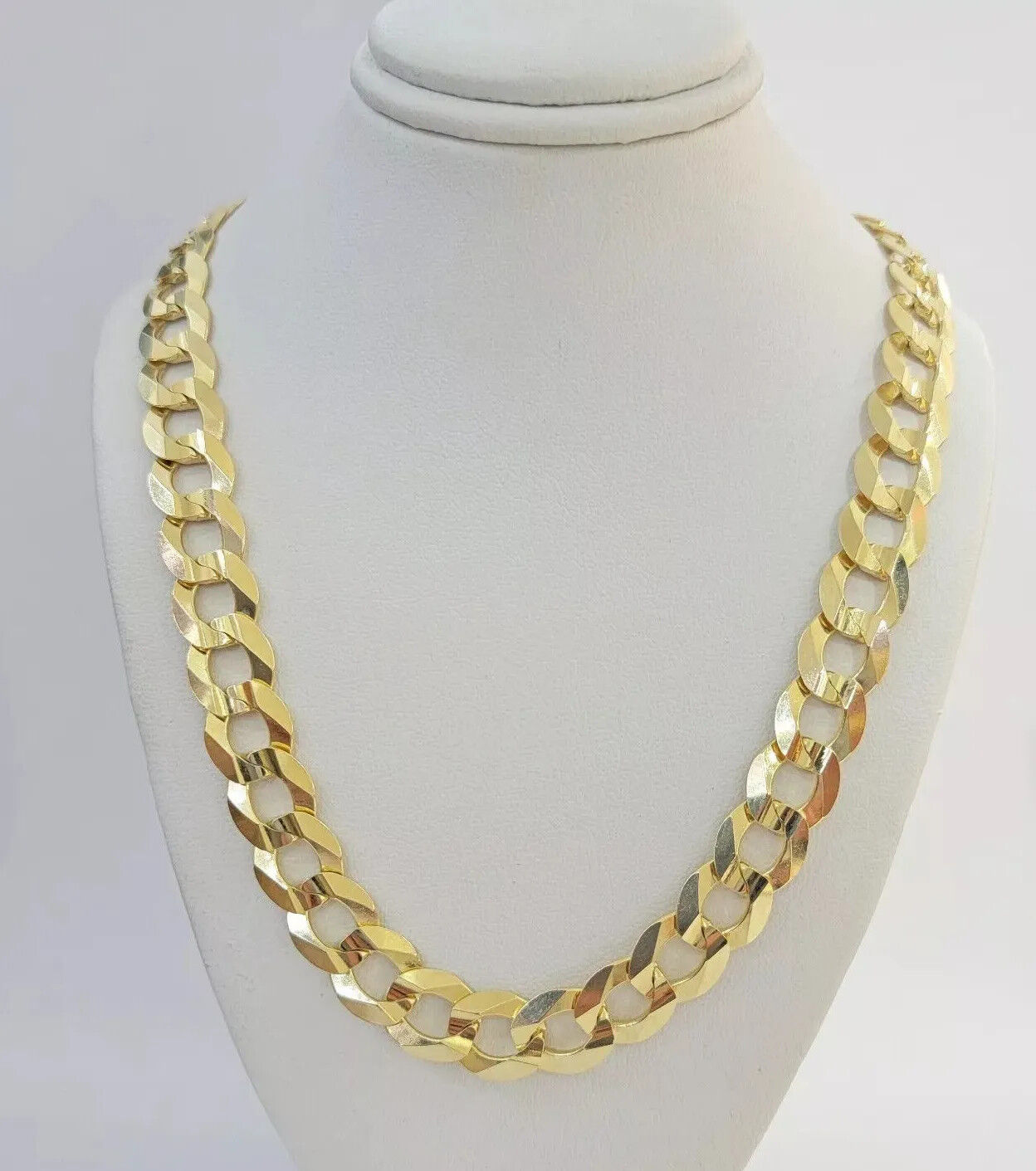 REAL 14k Gold Necklace Cuban Curb Link Chain Mens 11mm 20" - 30 Inch SOLID 14kt