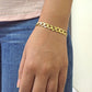 Real 10k Yellow Gold Bracelet Solid Cuban Link 7 Inch 7mm 10kt Women Bracelet