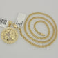 Real 10k Gold Chain Pendant SET World's Your Charm Miami Cuban Link Necklace 24"