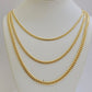 Real 18k Gold Chain Necklace Miami Cuban Link 2.5-4mm 18-26 Inch SOLID Men Women