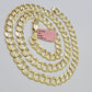 REAL 14k Gold Necklace Cuban Curb Link Chain Mens 10mm 20" - 30 Inch SOLID 14kt