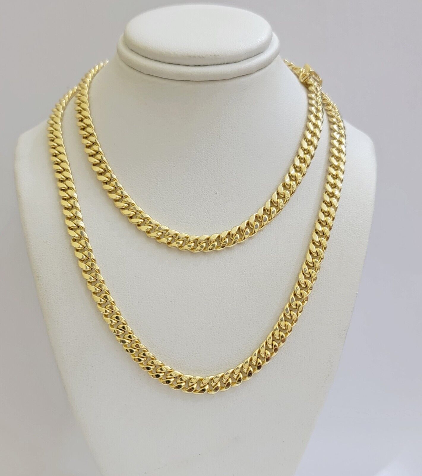 Mens 10k Gold Chain Necklace 6mm Miami Cuban Link 18 - 28 Inch REAL 10kt Yellow