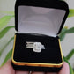 Real 14k White Gold Ring 2CT Diamonds Engagement Wedding Ladies Band SET , Women