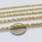 Real 14k Yellow Gold Rope Chain Necklace 4mm 18-30 Inch Diamond Cut 14kt SALE