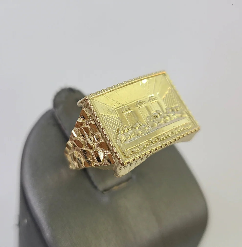 10k Last Supper Ring Casual Band Yellow Gold Genuine Brand New Religious