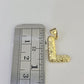 10k Gold Initial L Charm Rope Chain 16"-26" 2.5mm SET Necklace Alphabet Pendant