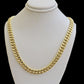 14k Gold Chain Necklace 24 Inch Miami Cuban Link 8mm Box Lock Real 14KT For Mens