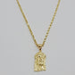 REAL 10k Gold Pendant & Solid Rope Chain Necklace 18" - 24 Inch Jesus Face Charm