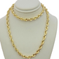 Real 10k Gold Necklace 6mm Rope 26 Inch Diamond Cut Solid 10kt Chain For mens