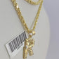 10k Gold Initial R Charm Rope Chain 16"-26" 2.5mm SET Necklace Alphabet Pendant