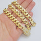 11mm Miami Cuban Royal Link Chain Necklace Box Lock Real 14K Yellow Gold On Sale