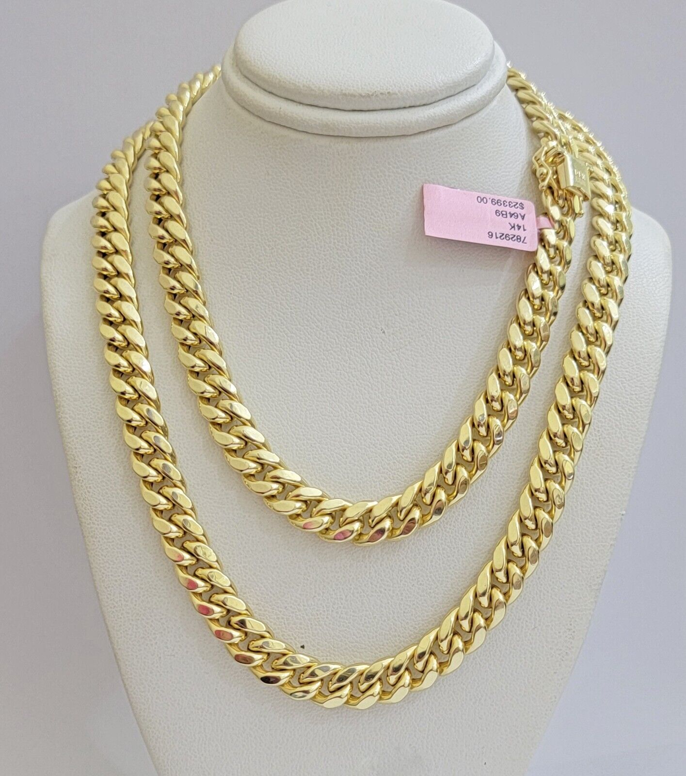 14k Yellow Gold Chain Miami Cuban Link Necklace 9mm 18 - 30 Inch Real 14KT Men's