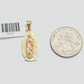 Real 10k Yellow Gold Virgin Mary Pendant 10kt Gold Charm For Necklace