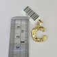 10k Gold Initial C Charm Rope Chain 16"-26" 2.5mm SET Necklace Alphabet Pendant