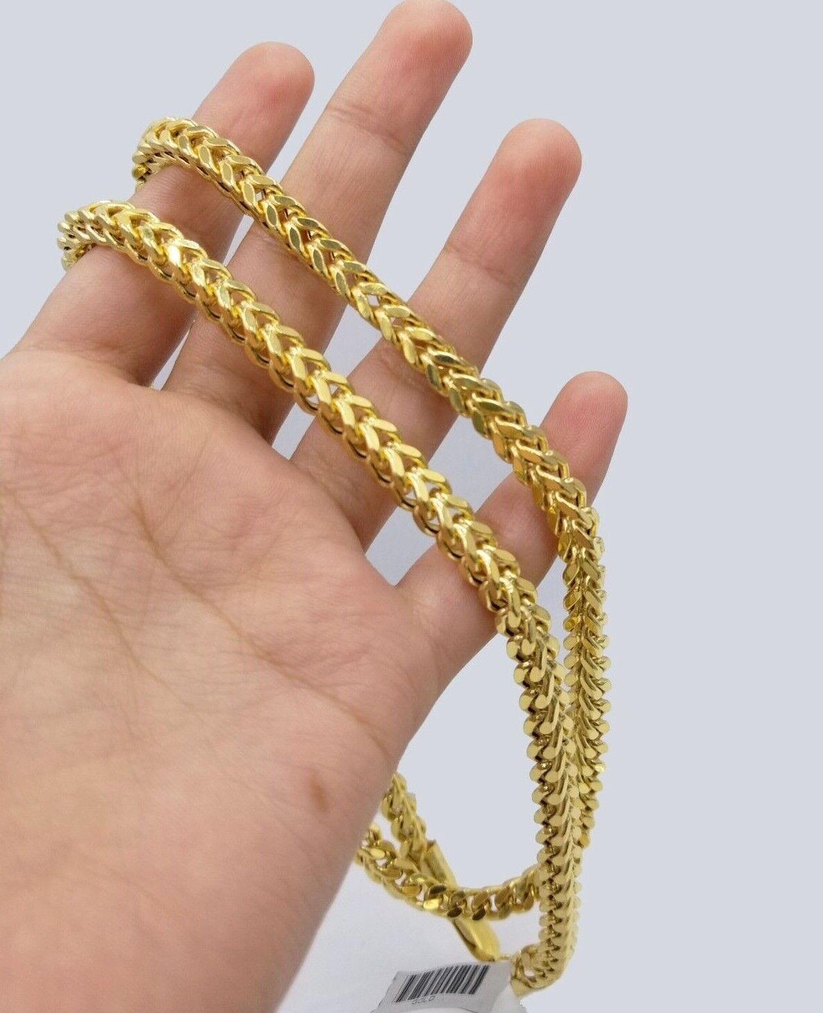 Real 10k Yellow Gold Franco chain Necklace 5mm 28 inch Men's 10 KT gold chain