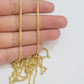 Solid 18k Gold Necklace Chain Miami Cuban Link 2mm 24 Inch Real 18kt Yellow Gold