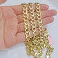 REAL 14k Gold Necklace Cuban Curb Link Chain Mens 9mm-11mm 18-30 Inch SOLID 14kt