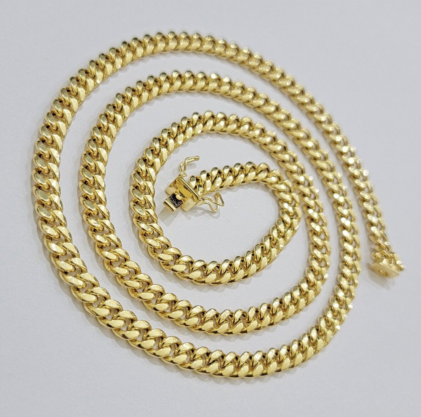 Mens 10k Gold Chain Necklace 6mm Miami Cuban Link 18 - 28 Inch REAL 10kt Yellow