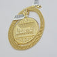 REAL 10k Gold Franco Chain Necklace 24 Inch Last Supper Pendant SET 10KT For Men