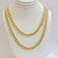 Real 10k Gold Chain Necklace Miami Cuban Link 7mm 18" - 30 Inch Mens 10kt Yellow