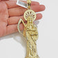 Real 10k Gold Ripper Charm Pendant Mens 4.2 Inch Real 10kt Yellow Gold For Chain