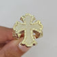 10k Jesus Cross Nugget Ring Casual Band Yellow Gold Genuine Brand New Religious