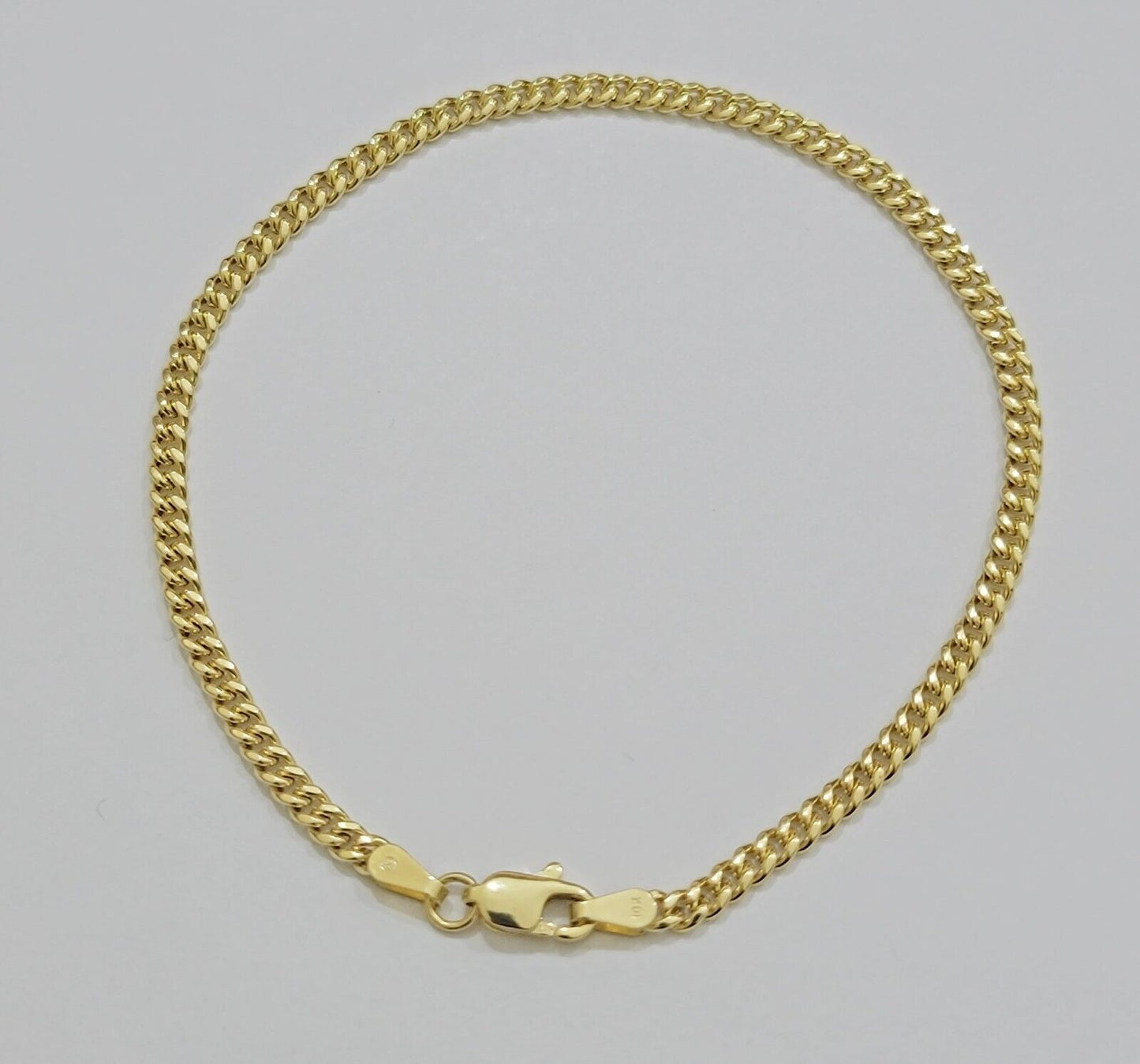 Real 14k Yellow Gold Bracelet Miami Cuban Link 8 Inch 3mm 14kt For Men Women