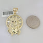 10k Gold Byzantine Chain Jesus Head Pendant SET REAL 10kt 3mm 18"-28" 10Kt