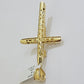 REAL 10k Gold Cross Pendant Franco Chain Necklace 20" - 26 Inch & Jesus Crucifix