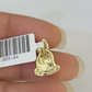 10K Solid Franco Chain Dog Pendant Charm Necklace 16"-22" 1mm Gold Ladies