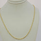 Real 10k Gold Chain Necklace Rope 24 Inch 2.5mm Diamond Cut Solid 10kt Men Women