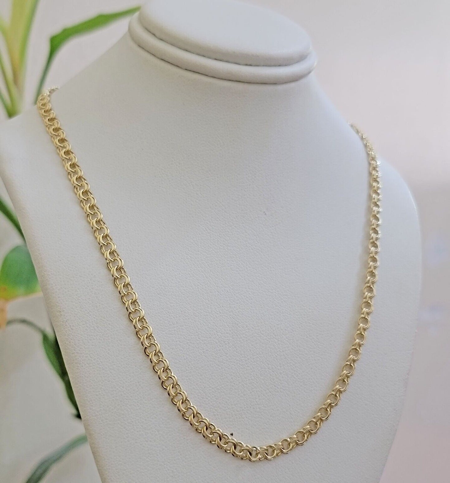 Real 10k Gold Kids Chino Chain Necklace 16 Inch 5mm SOLID 10KT Yellow Gold