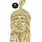 Real 10k Yellow Gold Jesus Face Head Pendant 3 Inch Charm For Men's, 10kt / CAL