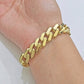 Real 10k Yellow Gold Bracelet 13mm 7.5 Inch Royal Monaco Cuban Link Men Box Lock