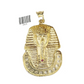 Real 10k Gold Pharaoh Head Charm Pendant 2" 10kt Yellow Gold for Chain DISCOUNT