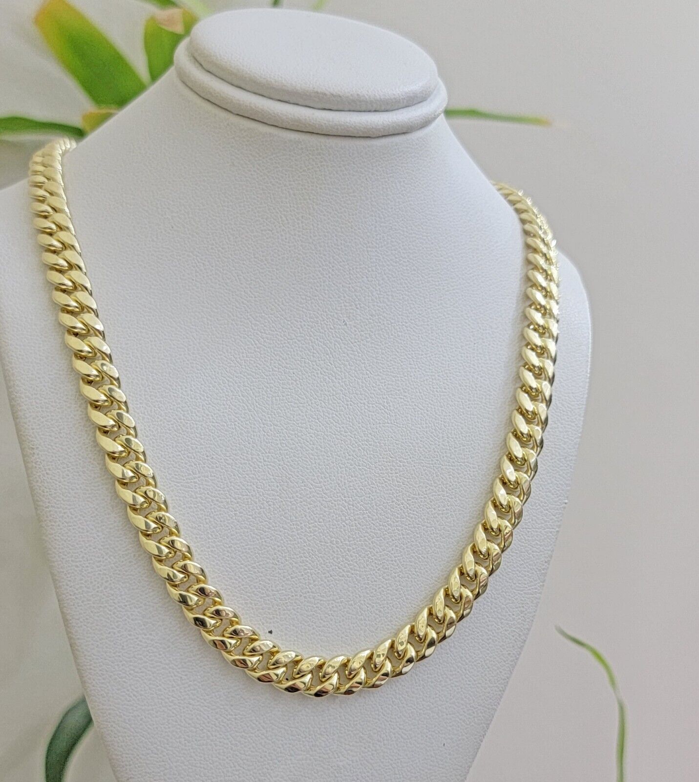 14k Yellow Gold Chain Necklace 8mm Miami Cuban Link 20 - 30 Inch REAL 14KT MEN'S