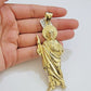 Real 10k Yellow Gold Charm Saint Juda Pendant Men's 3.5 Inch Jude the Apostle