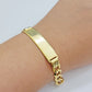 10k Gold Bracelet Id Name Plate Solid Yellow Gold 8Inch 8mm Cuban Curb Link REAL