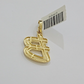 Real 10k Yellow Gold B Charm Pendant Letter Initial With Diamonds For Mens