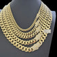 Real 10k Yellow Gold Necklace Link Chain Royal Cuban 7mm- 15mm 20 22 24 26 Inch