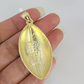 10k Foot Ball Charm Miami Cuban Chain Pendant Set 5mm Necklace Yellow Gold