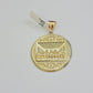 Real 10k Yellow Gold charm Pendant Last supper 2.25 Inch For Men's 10KT / CAL