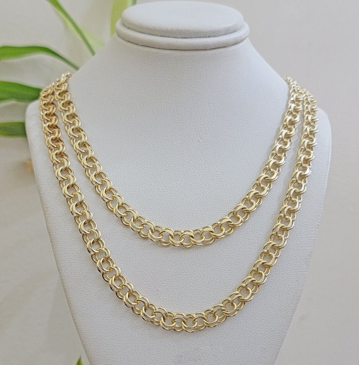 Real 10k Yellow Gold Necklace Chain Chino Link 6mm SOLID 18 - 26 Inch Mens 10Kt